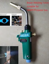 Braze Welding Torch MAPP Propane Gas Torch Self Ignition w Trigger Style CGA600 Heating Solder Burner