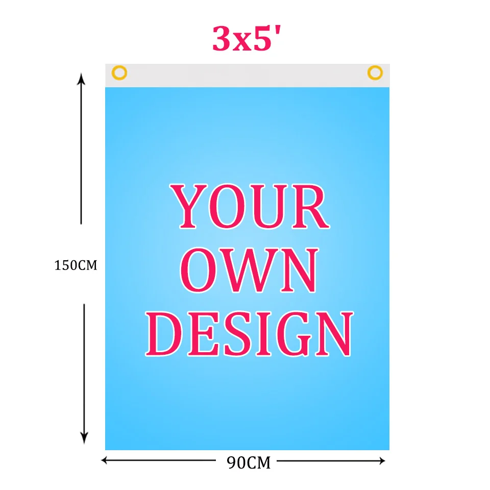 Пользовательский флаг 150x90 см 3x5FT полиэстер Любой логотип флаг и баннеры