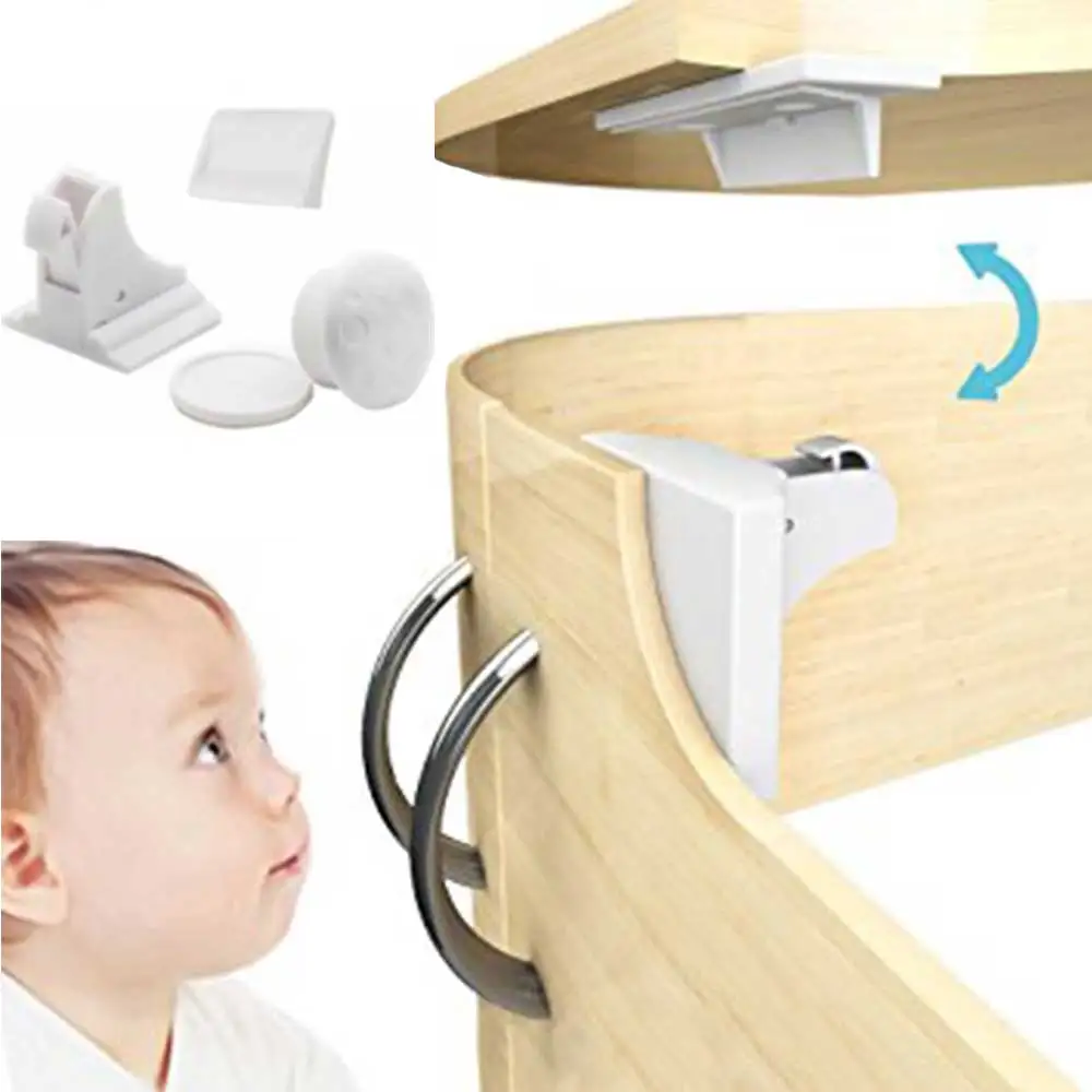 12+3 Pcs Magnetic Locks Child Protection Baby Safety Lock Infant Security Locks Drawer Latch Cabinet Door Stopper Lock Limiter