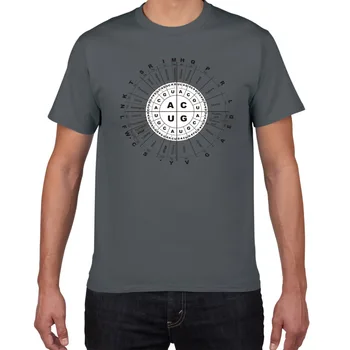

2018 summer Men t-shirt genetic code picture Tee Shirt Homme Short Sleeve Casual Men's T Shirts cotton big size Male TShirts