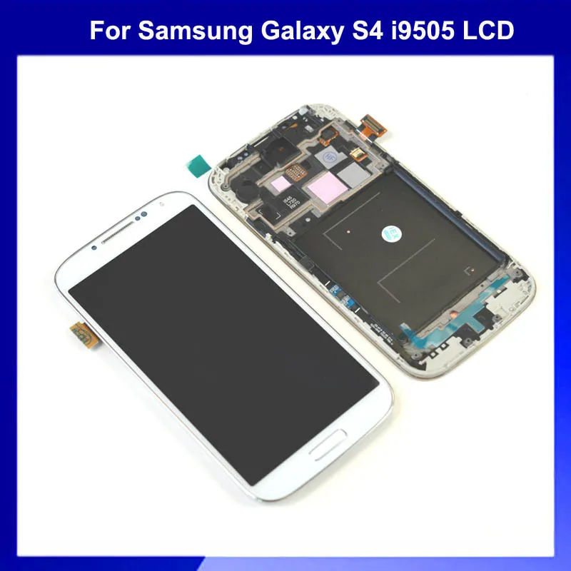 

100% gaurantee original LCD For Samsung Galaxy S4 i9505 With Touch screen + Frame+ Assembly White Color free shipping