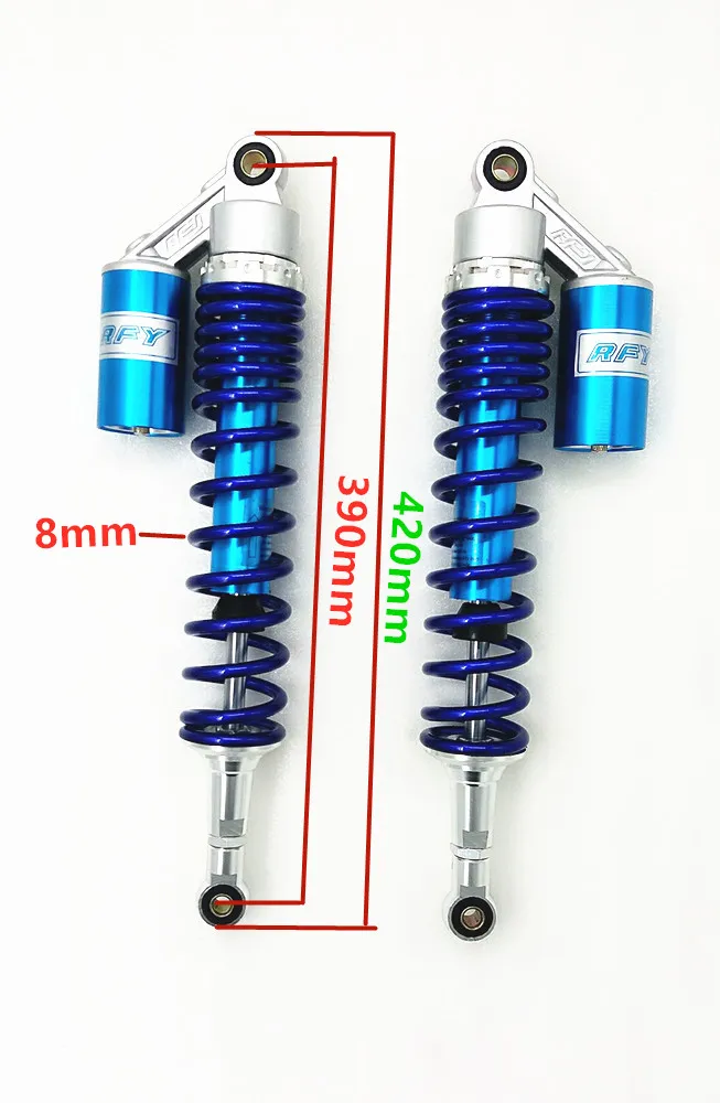370 мм/380 мм/390 мм/400 мм рессора для мотоцикла подвески для HONDA YMAHA SUZUKI Kawasaki синий+ серебро