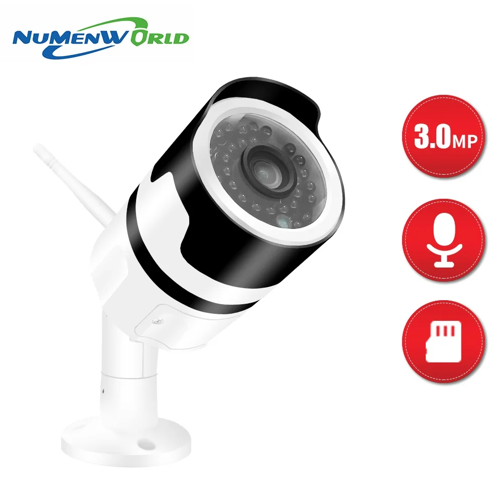 H.265 Waterproof Ip Camera Wireless Network Wifi Camera 3.0mp Hd P2p