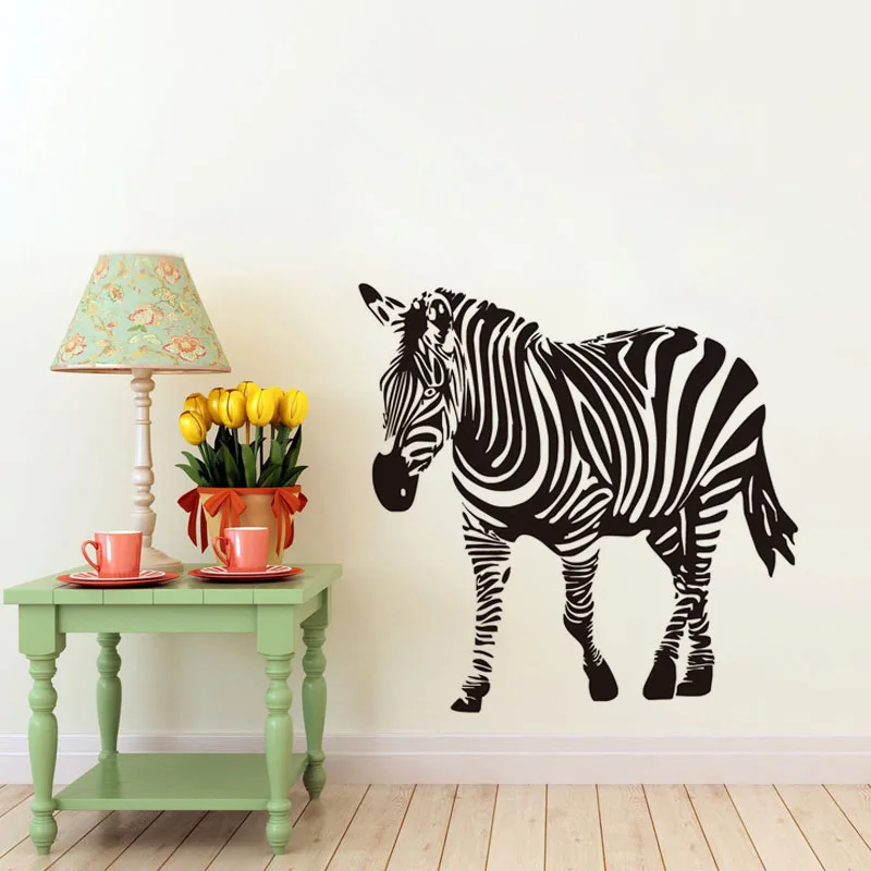 Zebra Wall Stickers Home Decor Living Room Nursery Wall Decals Vinyl