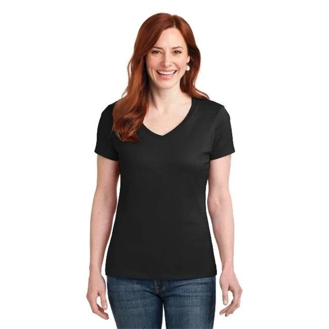 Hanes S04V Ladies Nano T Cotton V Neck 