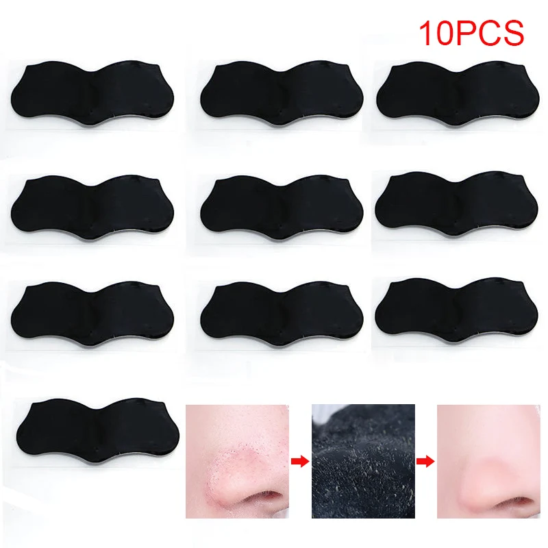 

10Pcs Unisex Nose Strips Deep Cleanse Pore Cleansing Blackheads Pack Removal Bamboo Charcoal Blackhead Remover Nose Sticker wyt7