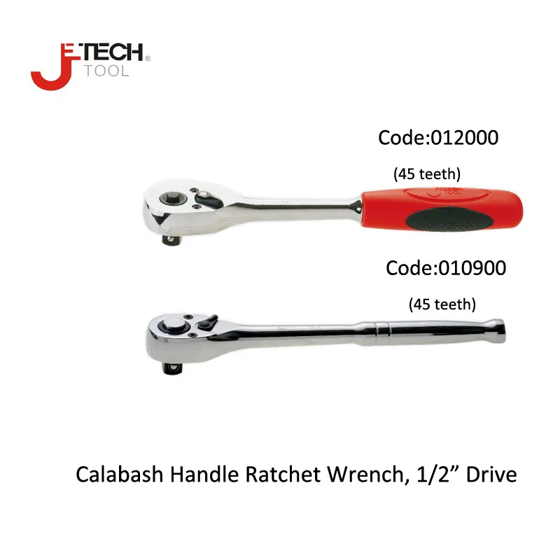 

Jetech 1/2" drive pear head quick release ratchet snap torque wrench 45 teeth gear llave carraca lifetime guarantee
