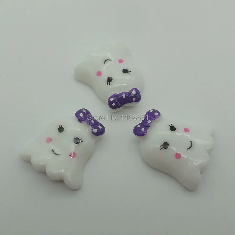 1pcs/lot resin flat back Halloween ghost girl 28mm Cabochons Scrapbooking Hair Bow Center DIY Christmas decration C103-2
