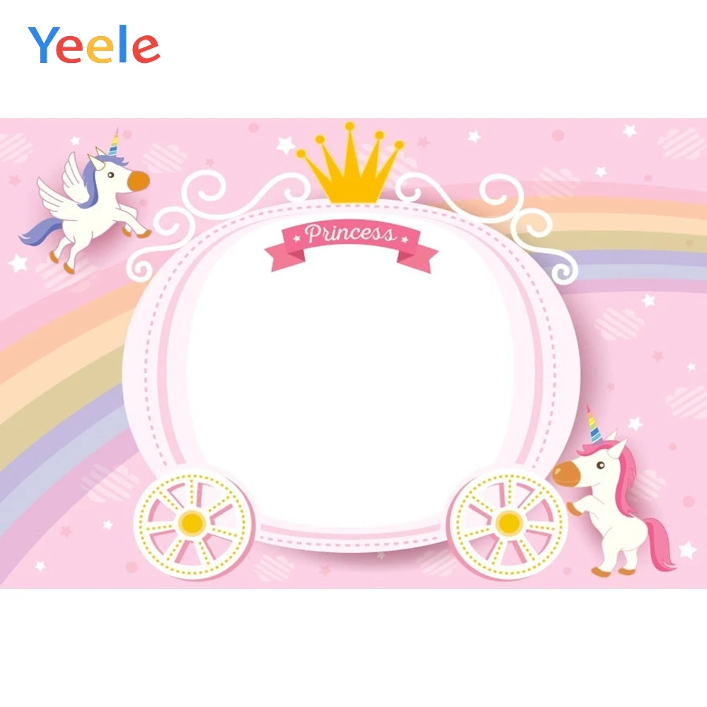 

Cartoon Backdrops Unicorn Kids Backdrop Baby Shower Newborn Birthday Party Background Baby Photography Portrait For Photo Studio