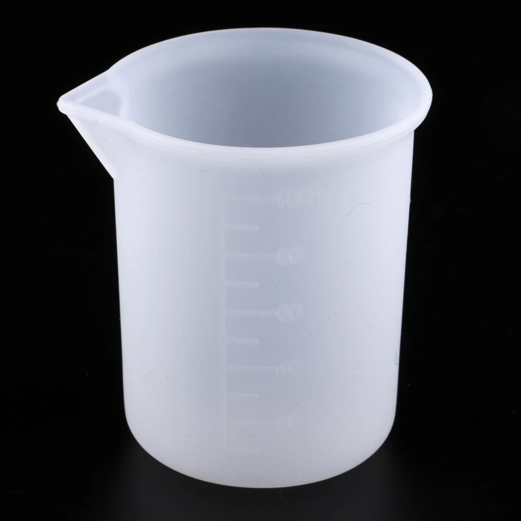 4 Pieces Measuring Cup Glue Mixing Cup Silicone Mold DIY Jewelry Scale Resin Glue Tools