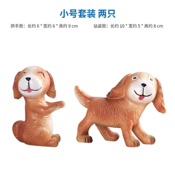 

set Room wine cabinet Office Animal lotion resin lovely famous dog statues sculpture Home wedding decoration dies