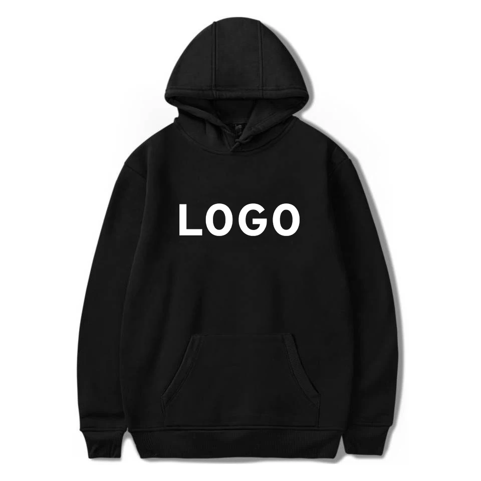 WEJNXIN, новинка, распродажа, персональный индивидуальный логотип, принт, толстовка с капюшоном, пуловер, толстовки, высокое качество, одежда больших размеров - Цвет: Black 1
