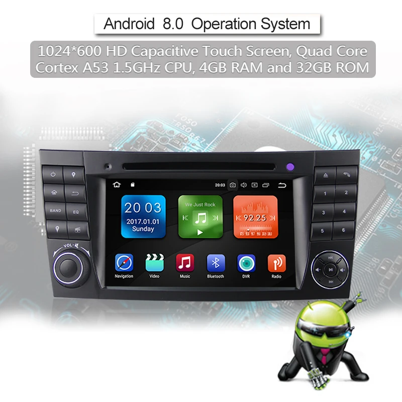 Discount Android 7.1 8.0 Car DVD Player For MERCEDES BENZ E class W211 G-Class W463 CLS W219 W209 GPS Navi Head Unit Video Player Wifi bt 30