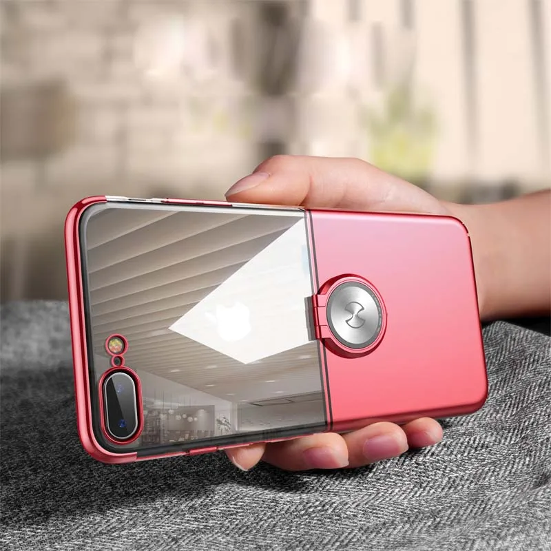 Xundd For iPhone X 8 7 Plus Case Magnetic Car Holder Stand Finger Ring Clear PC Back Cover | Мобильные телефоны и