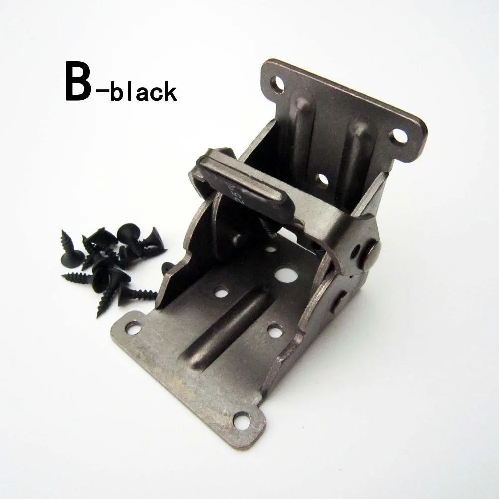 

2X Steel Self Lock Extension Table Bed Leg Feet Folding Foldable Support Bracket B-black