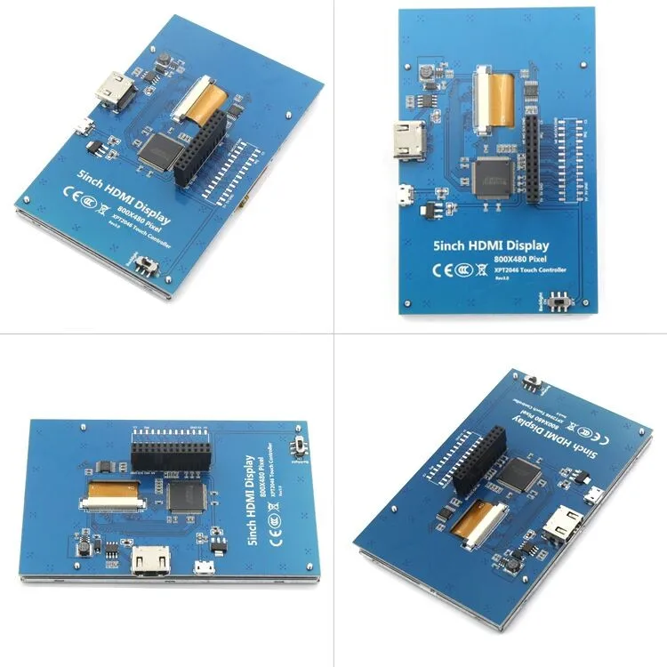 ЖК-модуль 5,0 дюймов Pi TFT 5 дюймов резистивный сенсорный экран ЖК-экран Щит Модуль HDMI интерфейс для Raspberry Pi 3 A+/B+/2B