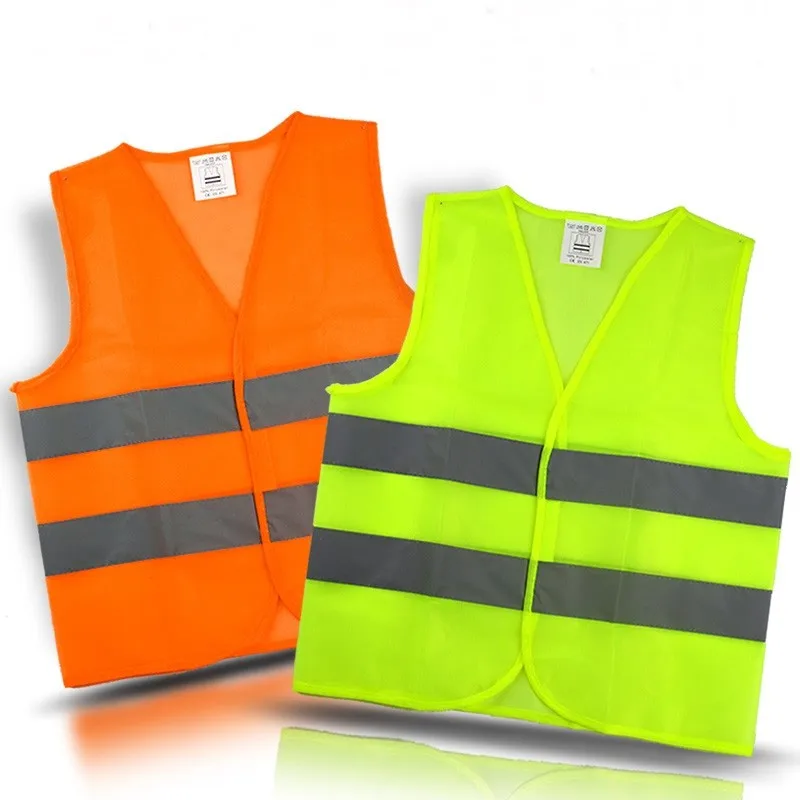 

High Visibility Yellow Vest Reflective Safety Workwear for Night Running Cycling Man Night Warning Working Clothes Fluorescent