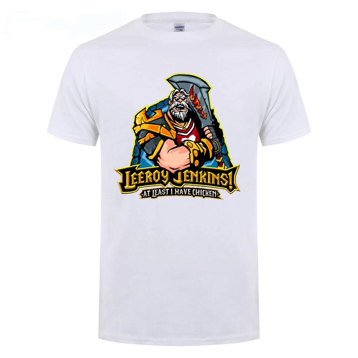 Модная хлопковая футболка World of Warcraft Leeroy Jenkin|Футболки| |