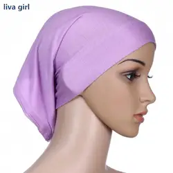 Новые модные женские туфли исламский хиджаб Кепки шарф шапка труба Повязка На Голову Красочные руководитель группы