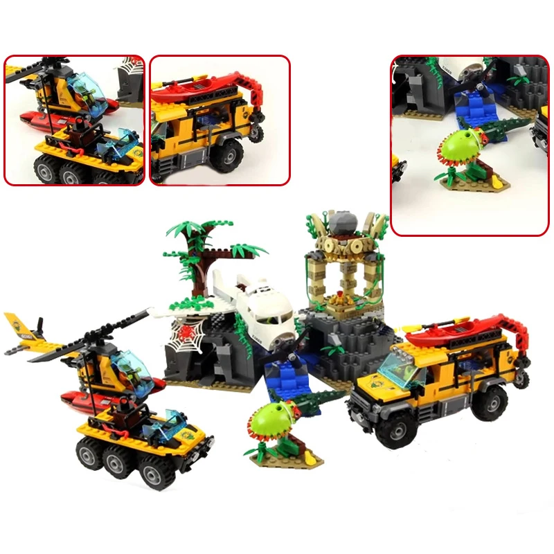 Lepin-02061-City-Series-Exploration-of-Jungle-Building-Blocks-Set-60161-Educational-Toys-For-Children-Christmas (1)