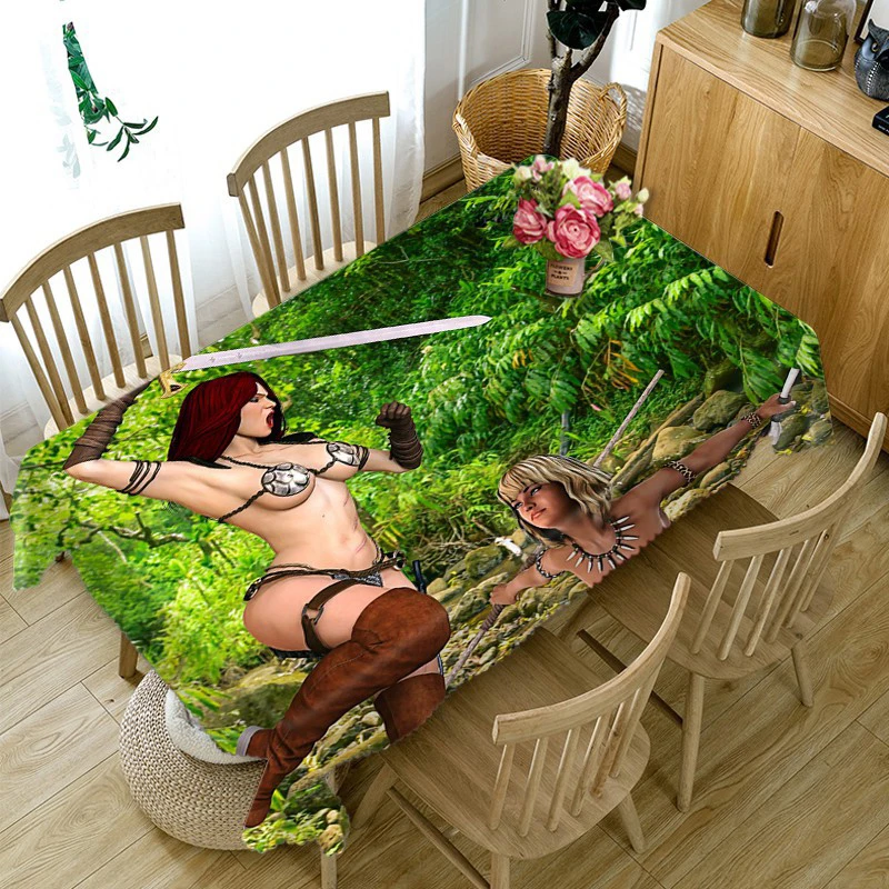 3D скатерть с красивым краном Пылезащитная для свадебного банкета украшения