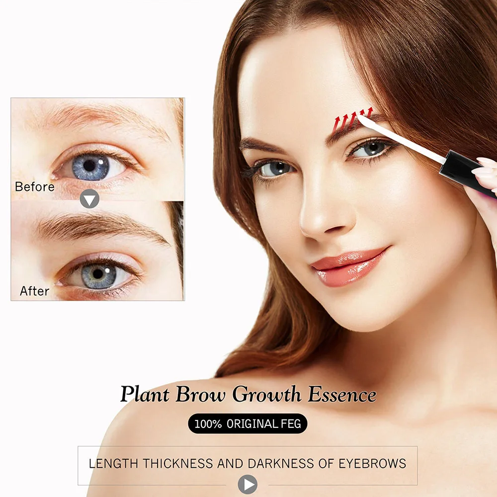 US Stock Herbal Eyelash Eyebrow Growth Treatments Liquid Serum Enhancer Mascara Eye Lash lengthening Thicker Curling