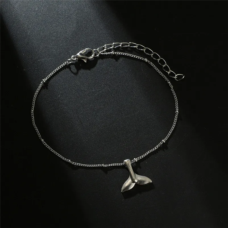 NEW Beads anklets for women Bracelet Beach Double Beads Fish Tail Pendant Foot Jewelry Sandals Pulseras Tobilleras Y17#N (3)