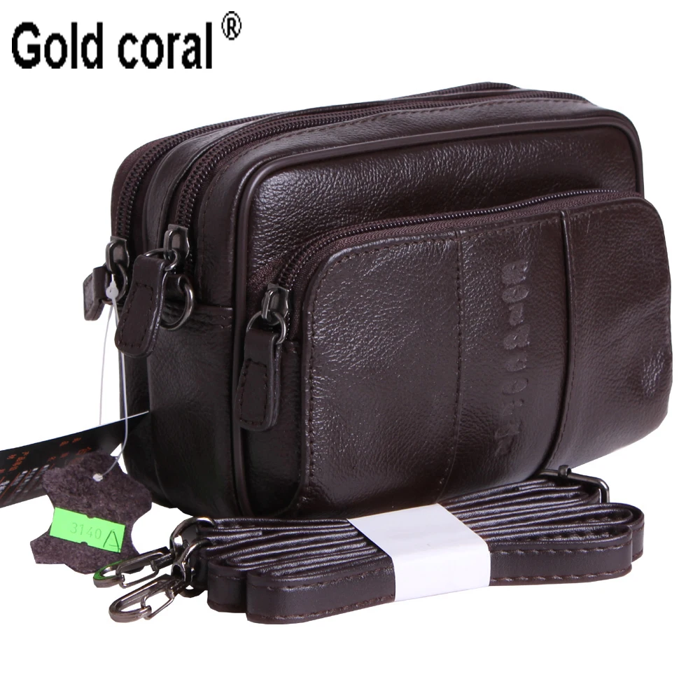 GOLD CORAL Genuine Leather Small Crossbody Bags for Men Waist Belt Bag  Travel Shoulder messenger Bags Phone Pouch male Handbags|bag male|small  messenger bagshoulder bags - AliExpress