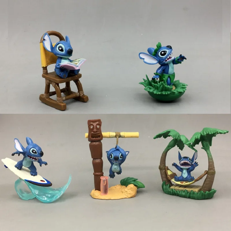 

lilo and stitch Figure Decoration Toys Set Cute Cartoon Sweetie Animals Kawaii Anime Action Gift for Kids Drop Shipping