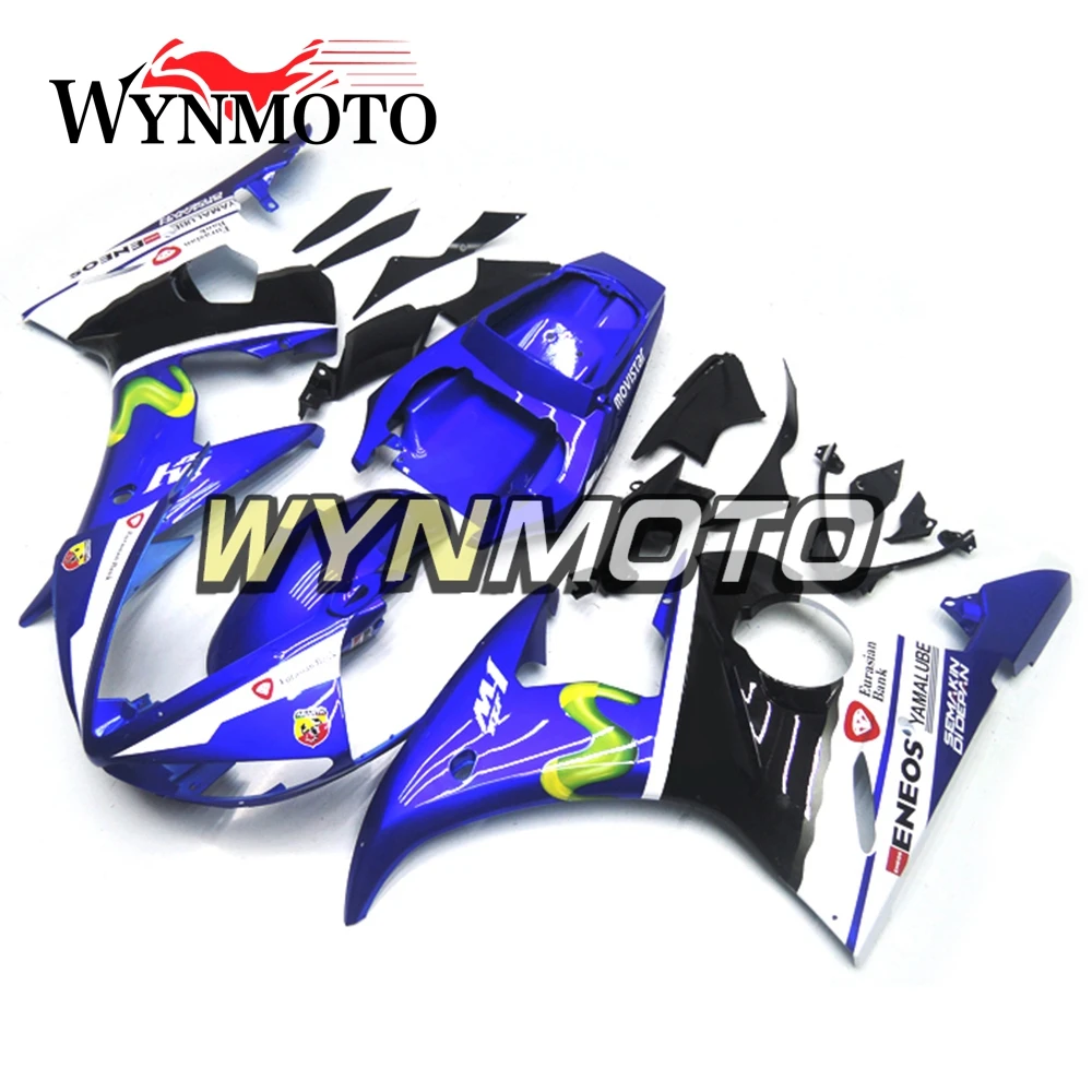 

Complete ABS Injection Plastics Fairings For Yamaha YZF R6 Year 2003 2004 R6S 06 - 09 Motorcycle Fairing Kit Cowlings Blue White