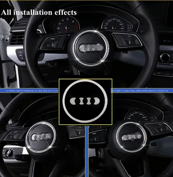 

JanDeNing For Car Special Steering Wheel With Diamond Sticker Trim Decoration for Audi Q5 Q3 Q7 A3 A5 A7 Q2L