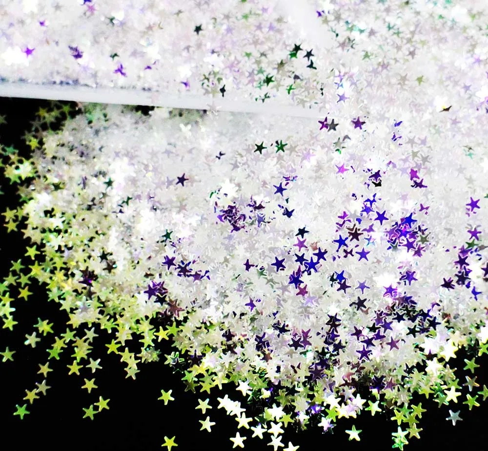 

30g~500g,2.5mm Star Shapes Sequins, Blue Purple Colors Shining Slices 3D Nail Art Glitters Paillettes