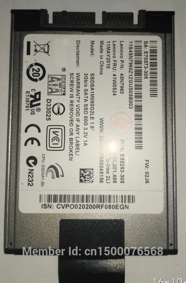 Старый 80 Гб SSD 1," MicroSATA для hp 2740p 2730 2530p 2540 IBM x300 x301 T400S T410S заменить MK2533GSG MK1633GSG MK1233GSG