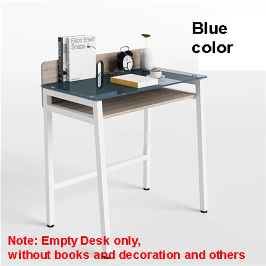 80*48,5 см современный деревянный настольный стальной металлическая ножка для ноутбука настольный компьютерный стол для спальни ученический стол 12155 - Цвет: Blue