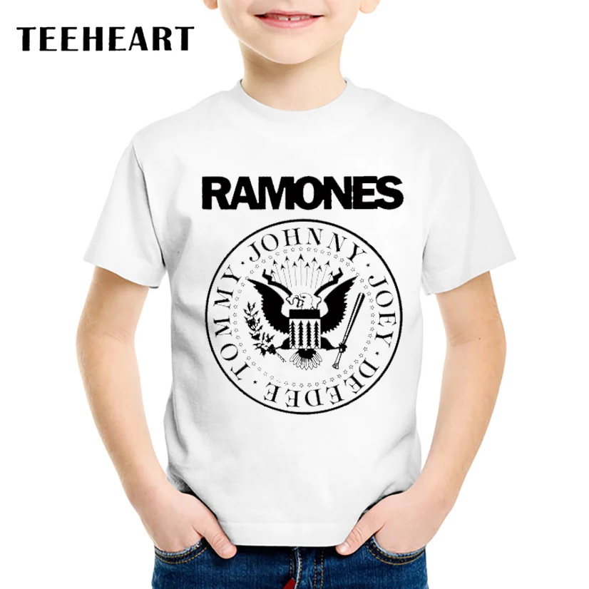 

18M-10T Print Modal Ramones Band T shirt For Boys/girls Rock Punk T-Shirts for Children Baby Girls Clothing TA189