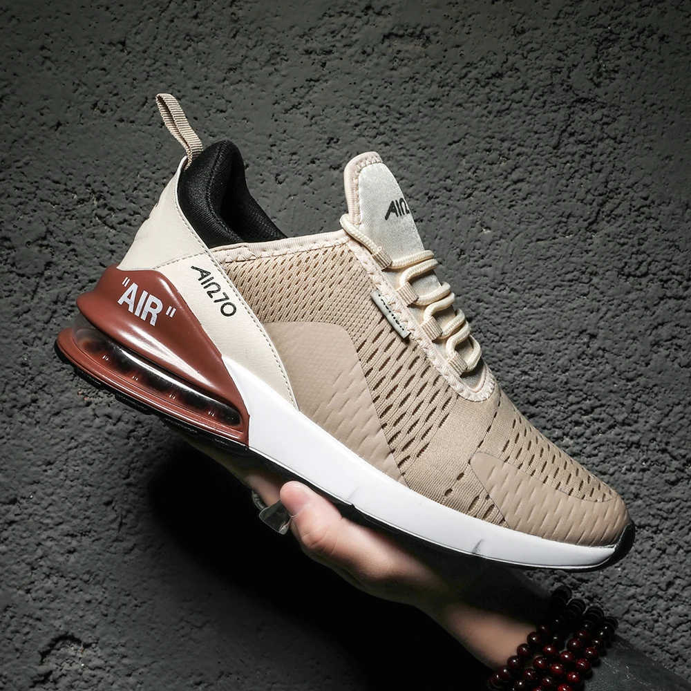 Zapatillas de correr para hombre, nueva marca, zapatos deportivos para mujer, suela de aire transpirable, malla, con cordones, entrenador de calzado de alta calidad para exteriores zapatillas de deporte 35