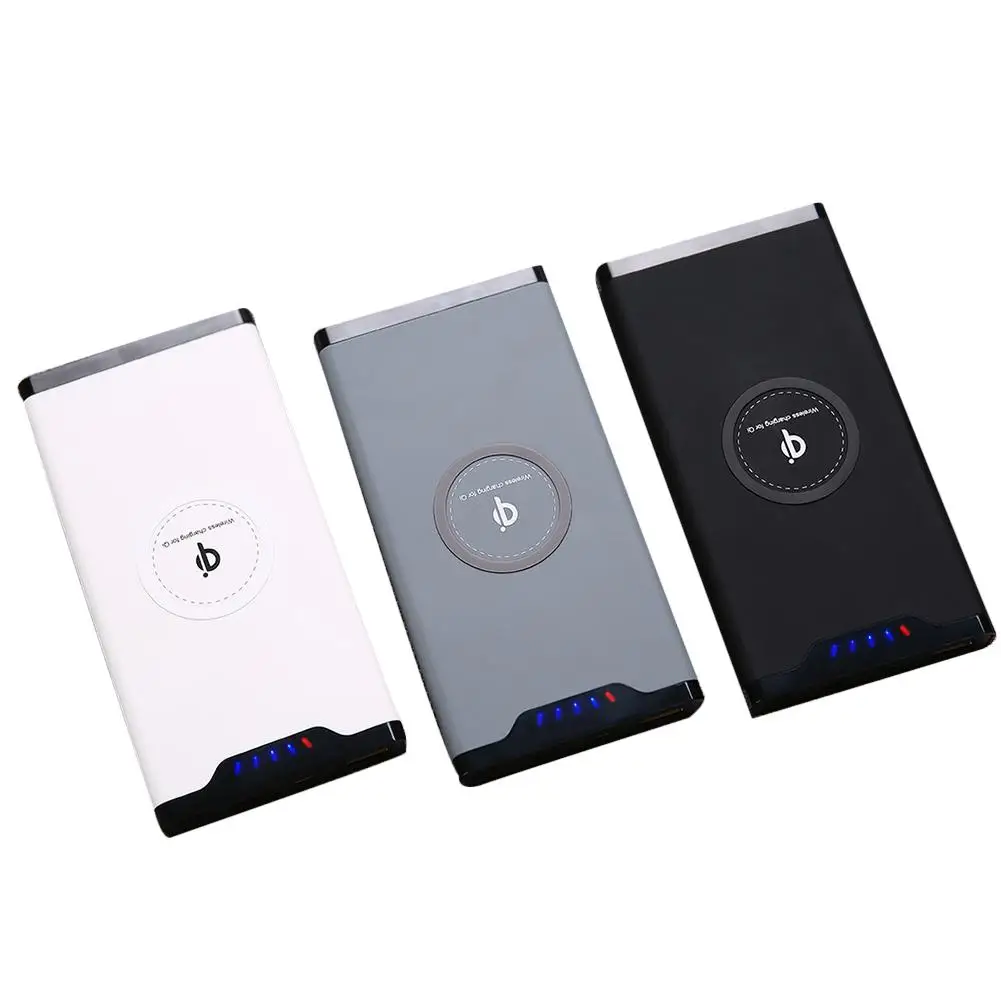 

1pc QI Standard Wireless Charging Power Bank 10000 mAh Large Capacity Mobile Phone Chager For Samsung / iPhone