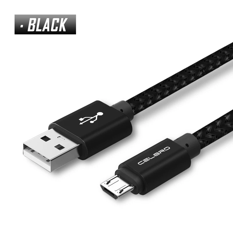 Кабель зарядного устройства для Android, шнур 3 м, 2 м, кабель Micro USB, кабель 2, 3 метра, usb кабель для зарядки для huawei P Smart Honor 20i 7 - Тип штекера: Black Cable