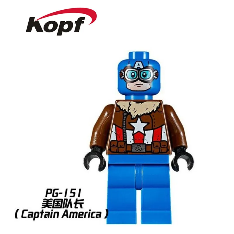 

Single Sale Captain America Super Heroes Iron Man Bricks Figures Building Blocks Education Learning Toys for children PG151