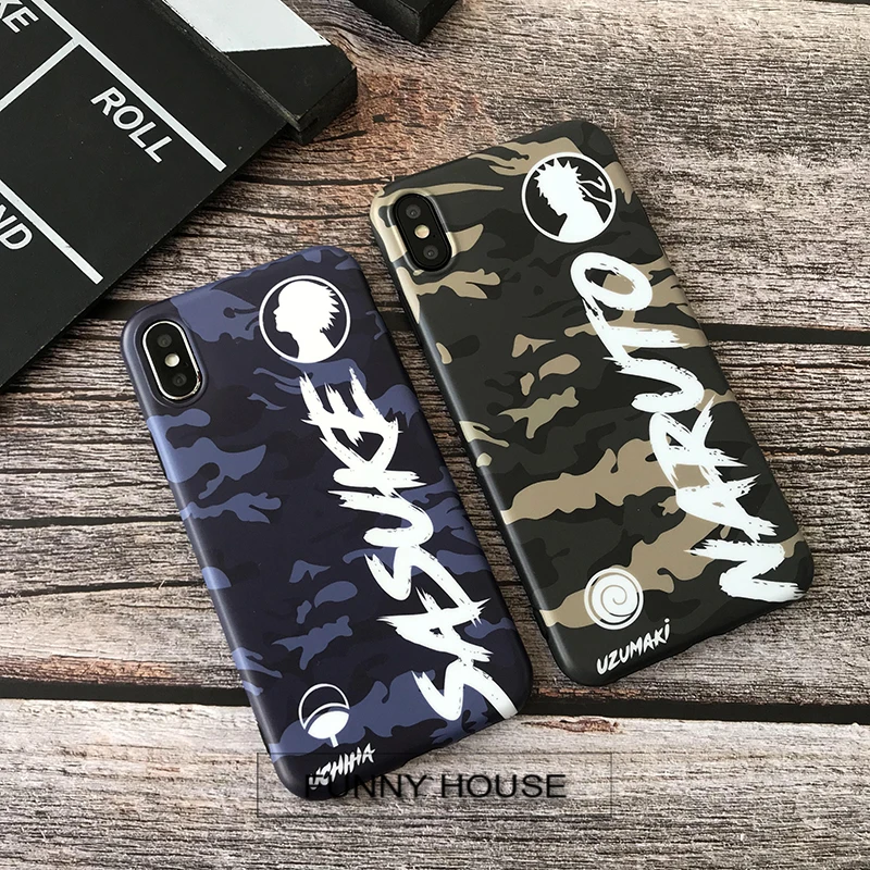 

New Camouflage Naruto Sasuke soft silicon cover cases for iphone 6 6S plus 7 7plus 8 8plus X XS XR MAX Pain Rinnegan phone coque