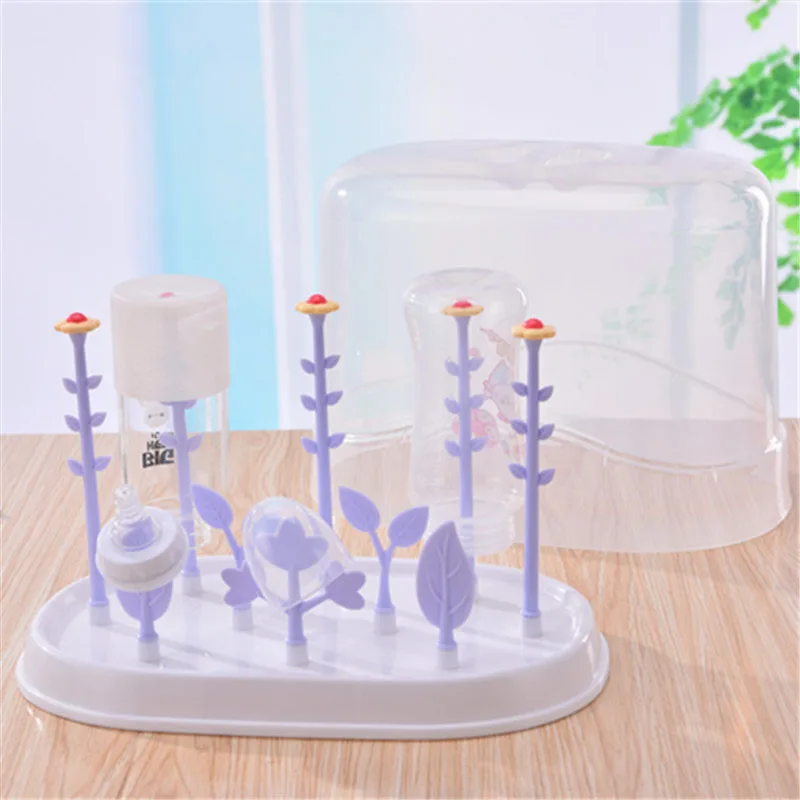 1pcs Portable Home Baby Bottle Holder Bracket Detachable Flower-shaped Drain Rack For Living Room Drying Rack