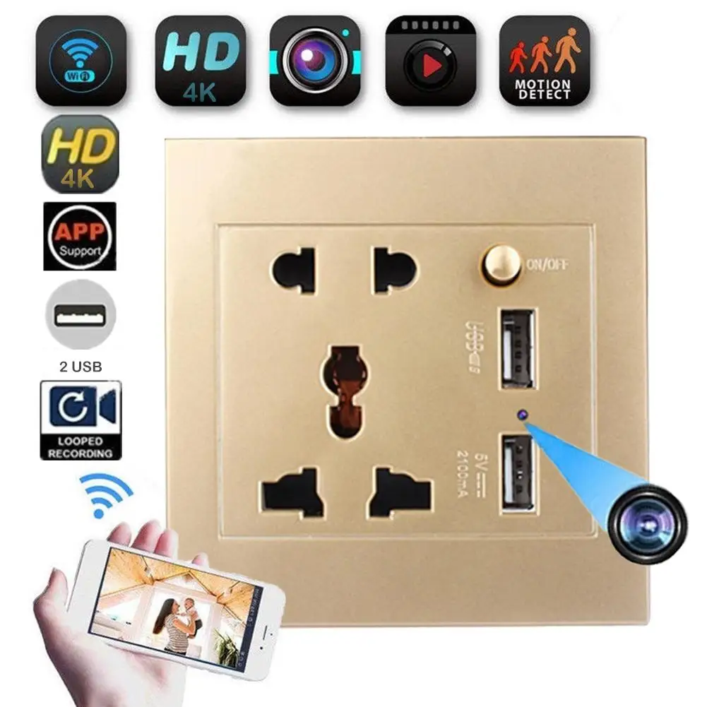 

Mini Ultra HD Camera 4K Socket WIFI Camera Video Remote Wireless Micro Camera Looped Recording