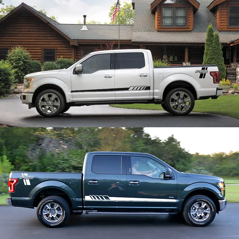 

4pcs Sets Decal Sticker Side Stripes Graphics "L" Arrow For FORD F150