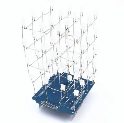 

4X4X4 Light Cube Kit shield LED DIY suite Kit Blue Led Cube