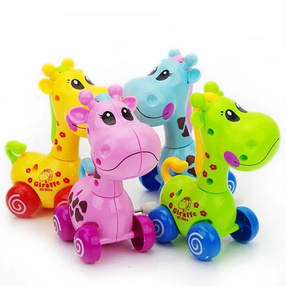 Funny Clockwork Toys Lovely Cartoon Animal Giraffe Clockwork Wind Up