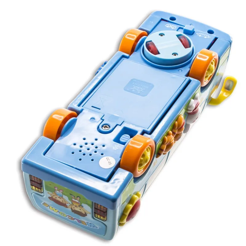 Bump  Go Shaking Musical Fun Small School Bus Toy with Flashing Lights For Kids Children (2)