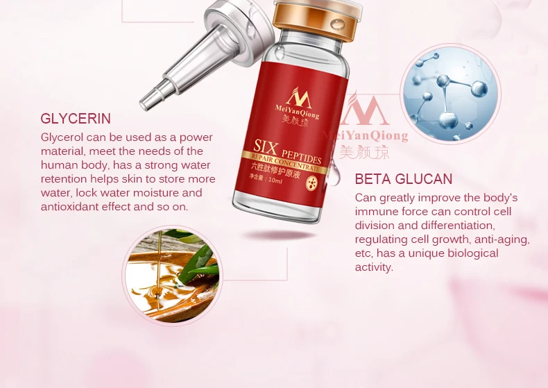 Vera + Colágeno Soro do Enrugamento para o Creme Anti-envelhecimento dos Produtos dos Cuidados com a Pele da Cara Pces Peptides Rejuvenescimento Anti 10 17 10 pces vera + colágeno peptides rejuvenescimento