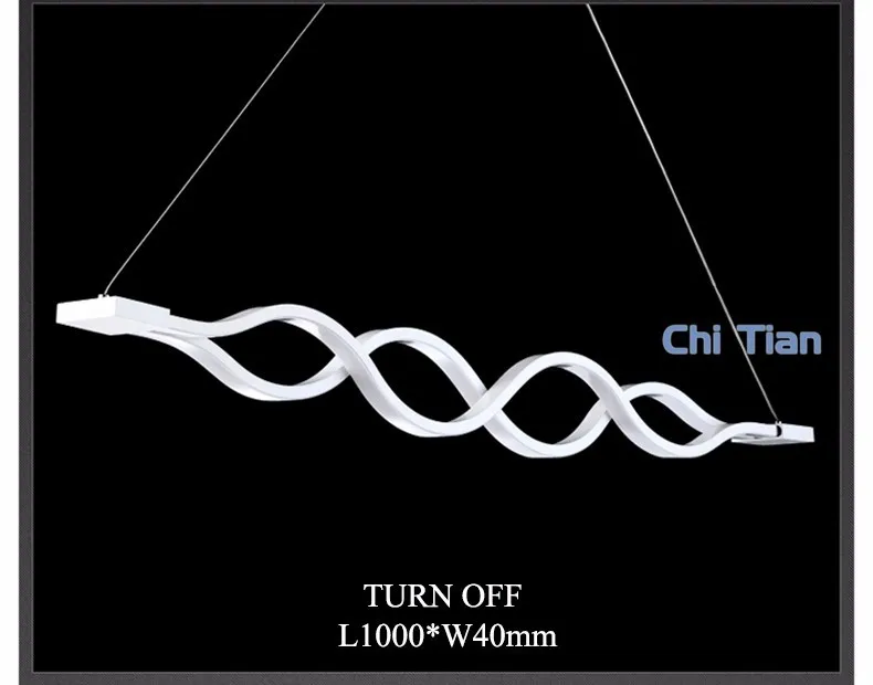 L100см 120 см 60 см креативный современный светодиодный подвесной светильник волна подвесной светильник для столовой гостиной кухни AC85-265V