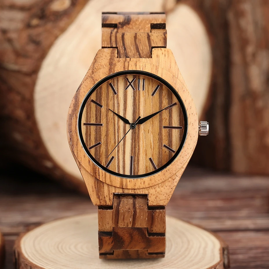 Minimalist Mens Watches Retro Zebra Wood Quartz Clock Women Creative Full Bamboo Bangle Casual Sports Xmas Gifts Reloj de madera 2018 New Fashion (20)