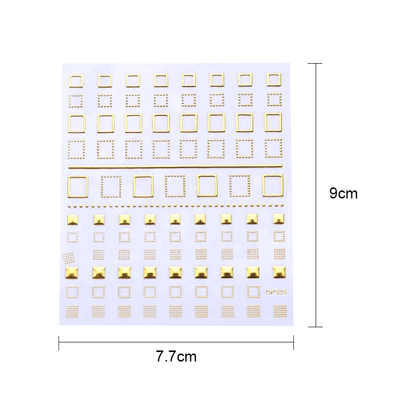 1 лист Золотой 3D стикер для ногтей геометрические узоры Луна Звезда полосы волна линия наклейки для ногтей украшение для маникюра «сделай сам»